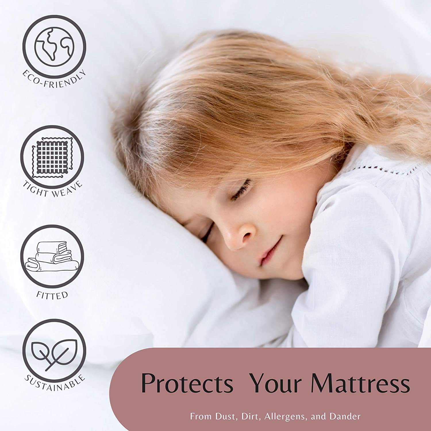 Wrinkle-minimized surface of Superity Linen crib sheet for tidy bedding.