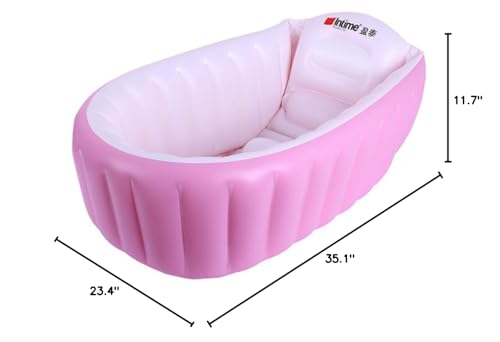 SuperLi pink baby bathtub ideal for travel and family moments.