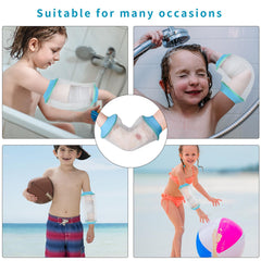 SUPERNIGHT kids arm protector for shower keeps bandages dry.