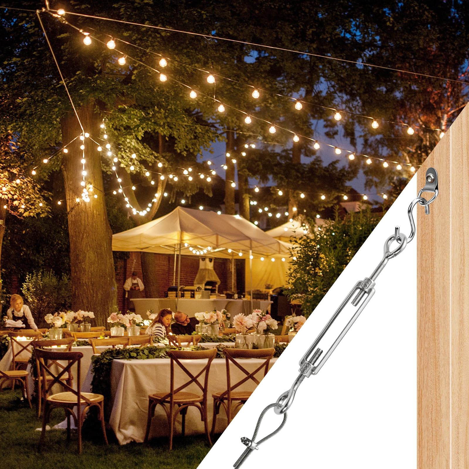Supkiir S-hooks with cables for versatile outdoor hanging tasks.