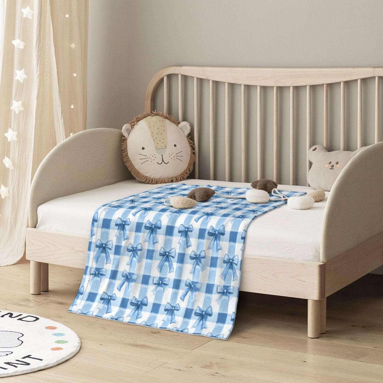 SUPLUCHOM versatile nursery blanket serves as crib, stroller, or nap companion.