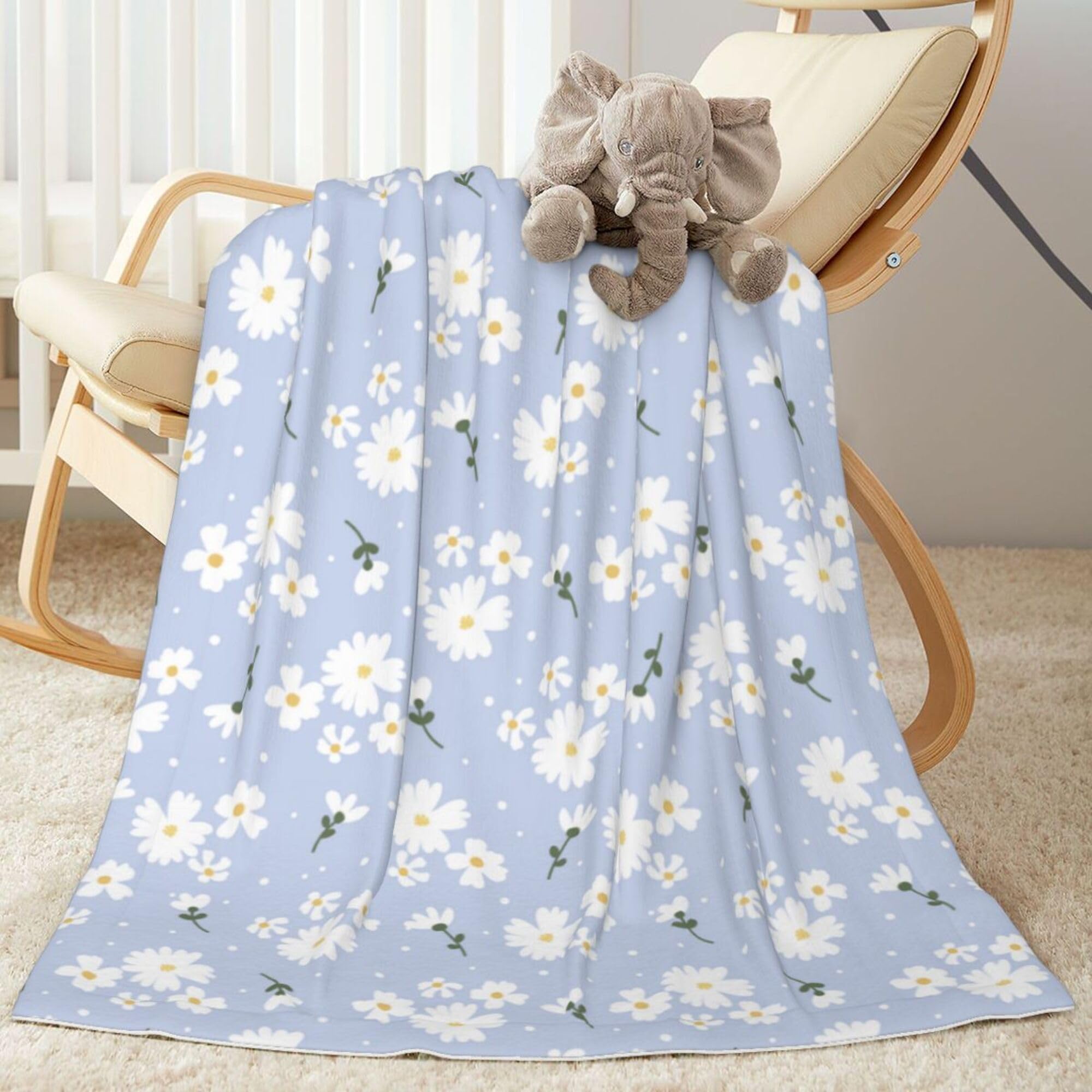 SUPLUCHOM blanket in nursery setting demonstrates versatile cozy layer for crib.