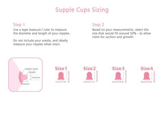 Supple Cups gentle suction controlled by easy squeezing.
