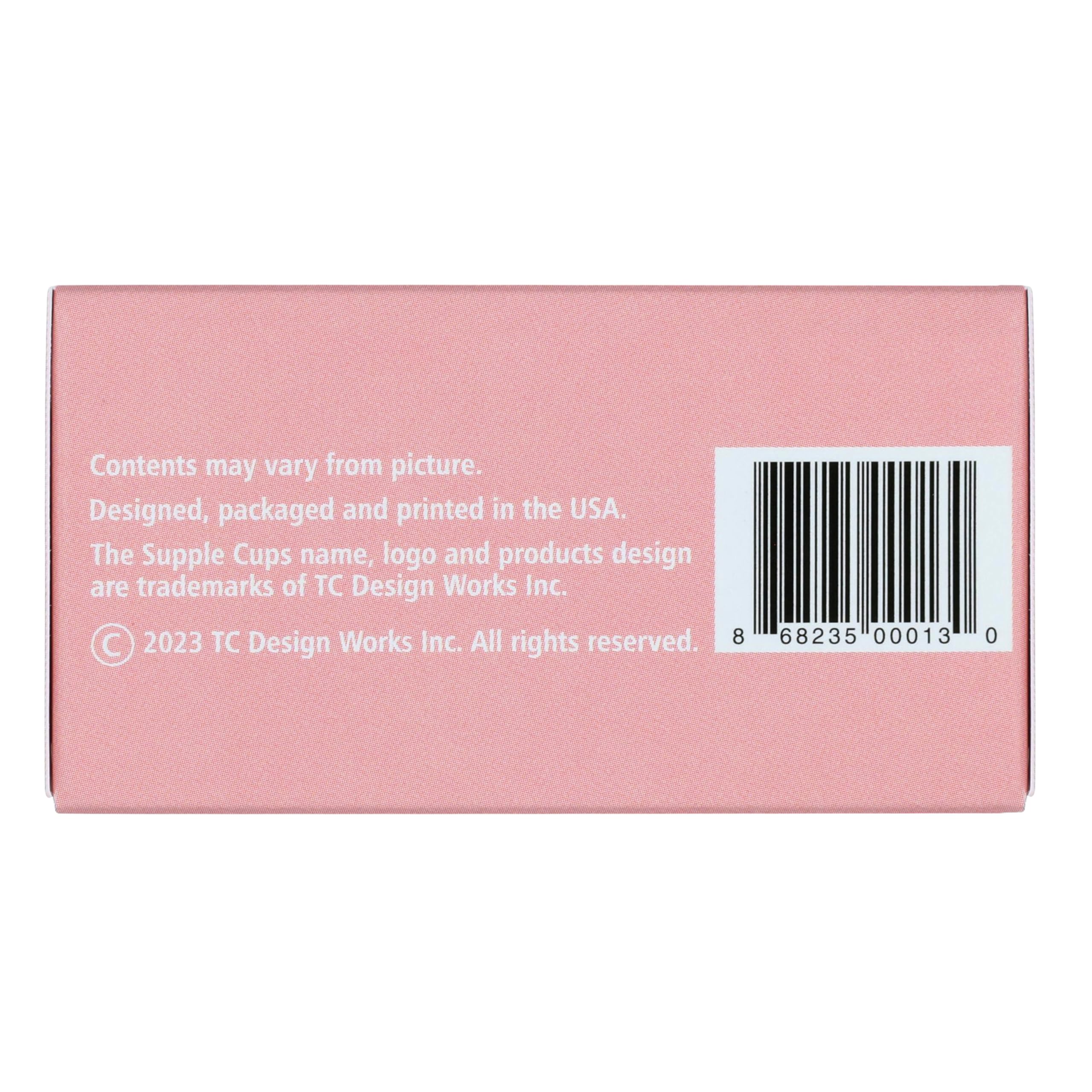 Supple Cups silicone close-up highlights soft skin-friendly material.