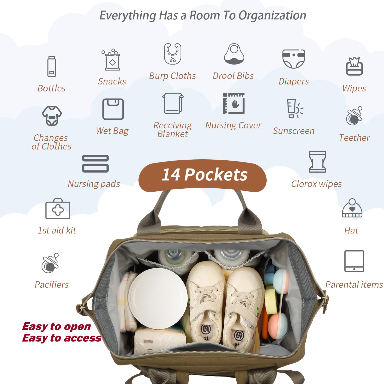 SUPROMOMI insulated pockets keep bottles warm during outings
