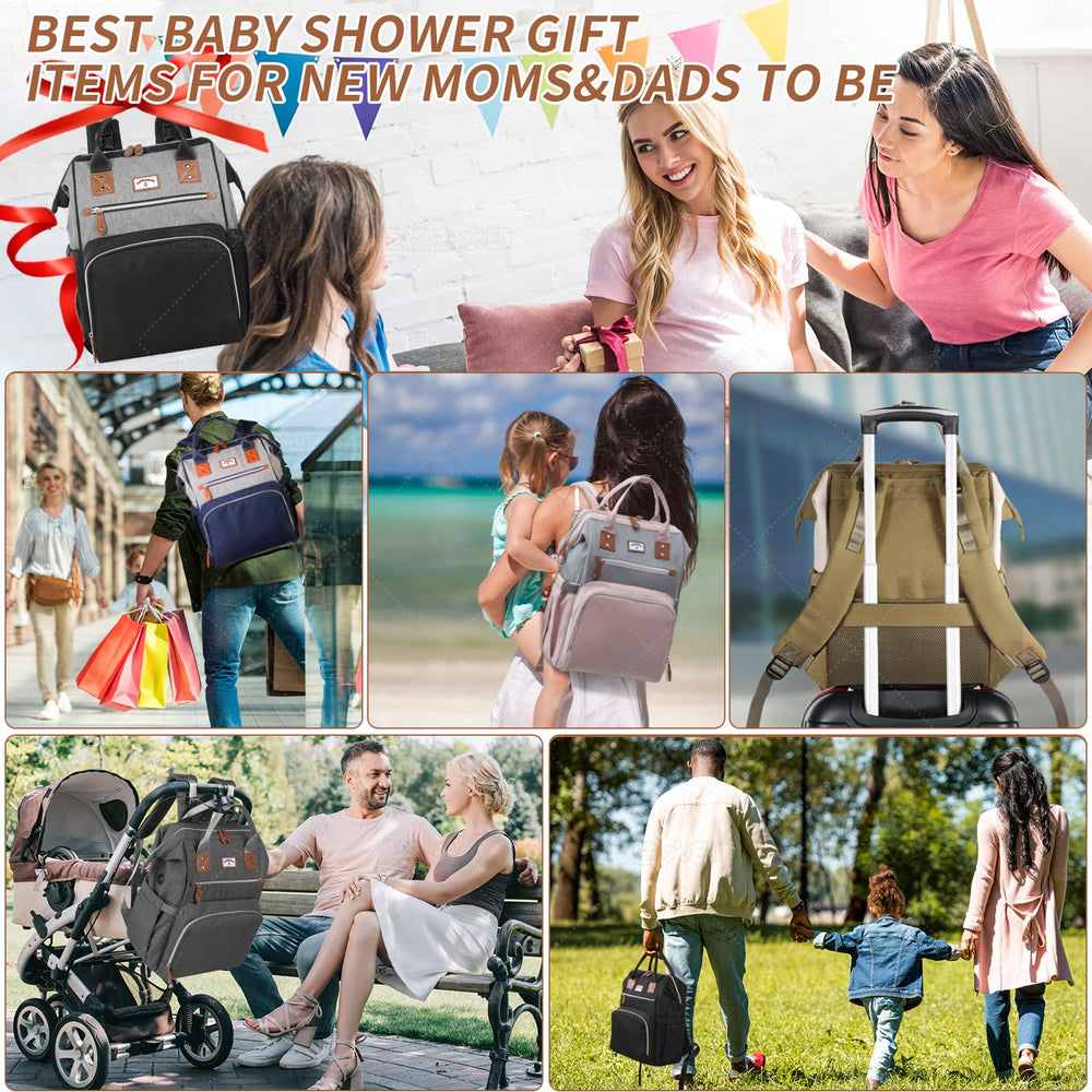 Luggage armrest slot on SUPROMOMI diaper bag for secure travel