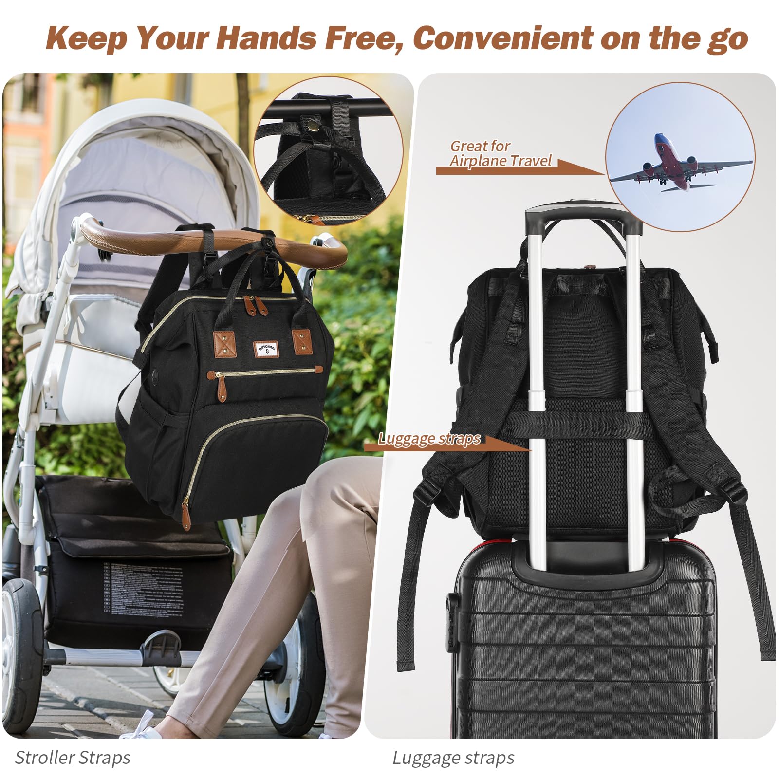 SUPROMOMI diaper bag backpack crafted with durable materials for daily wear
