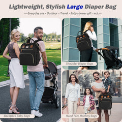 SUPROMOMI diaper bag backpack front pocket for quick wipes and essentials