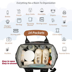 Stroller attachment-ready SUPROMOMI bag keeps essentials within reach