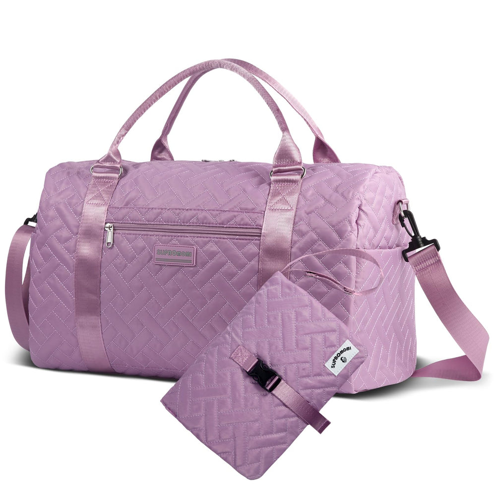 SUPROMOMI Diaper Bag Tote with large capacity for organized on-the-go mom essentials.