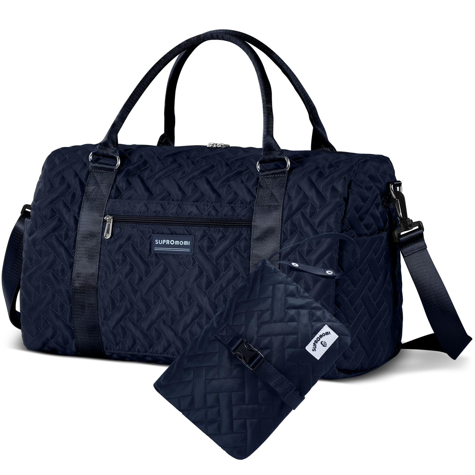 Supromomi diaper bag tote main opening for easy packing on the go.