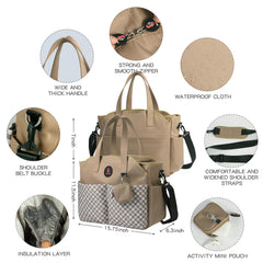 SUPROMOMI tote shows organized pockets for twin essentials within easy reach.