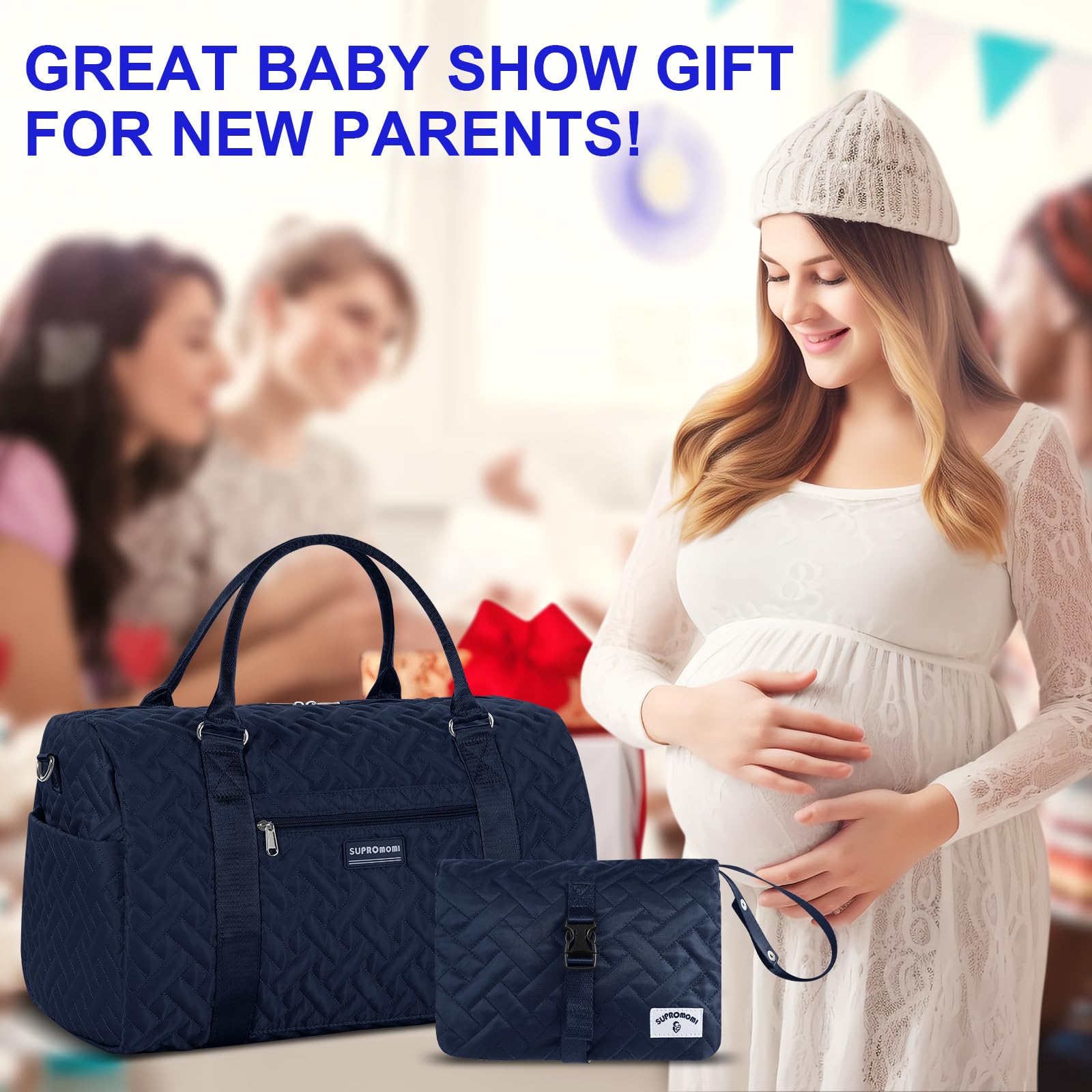 Supromomi diaper bag tote small diaper storage bag for quick changes.