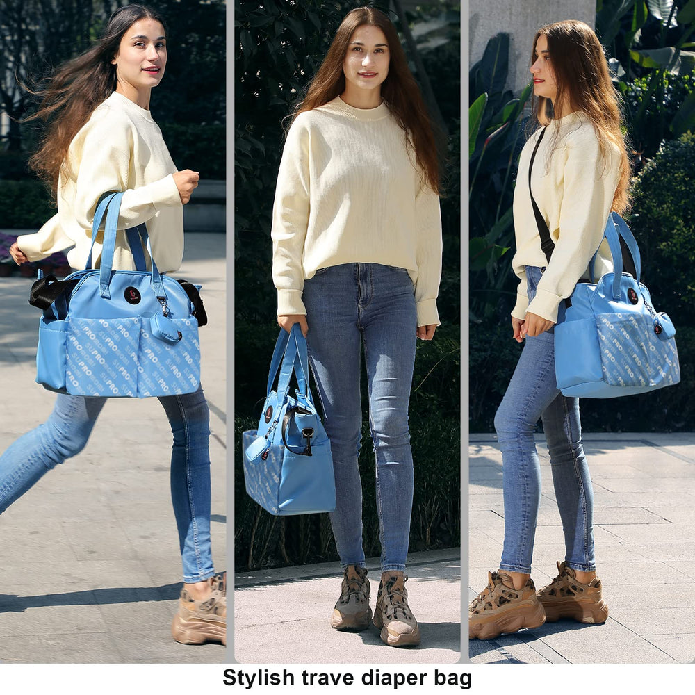 SUPROMOMI diaper tote back pocket keeps essentials within easy reach