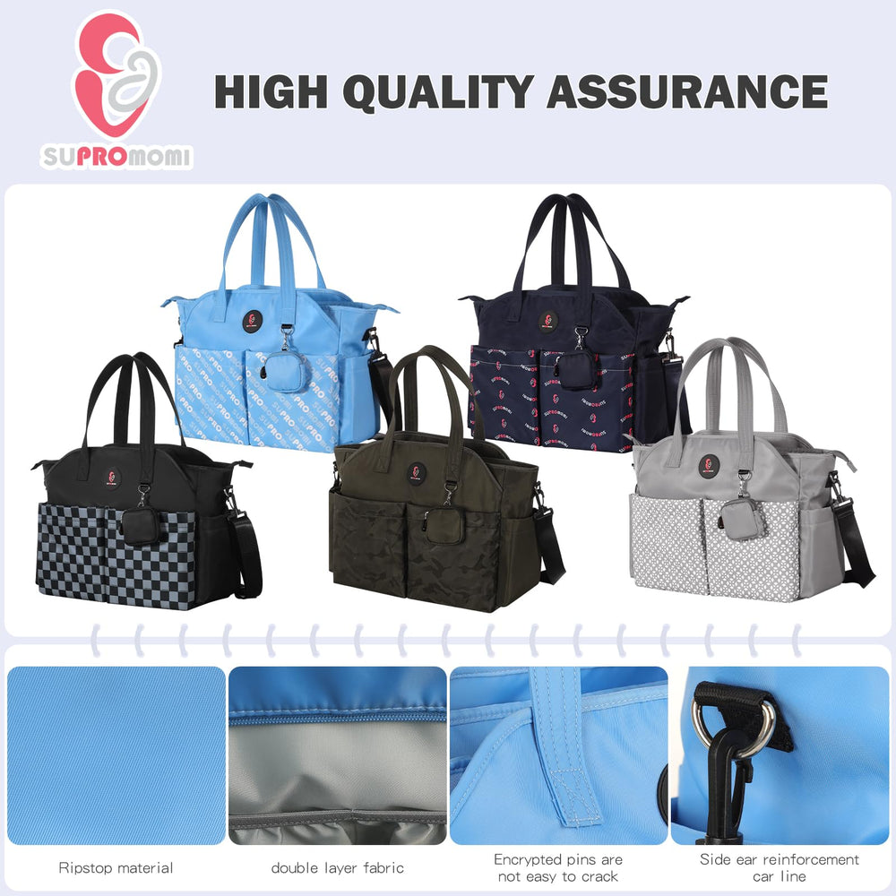 SUPROMOMI diaper tote detachable mini bag for coins and keys