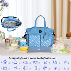 SUPROMOMI diaper tote insulated pocket keeps bottles at temperature