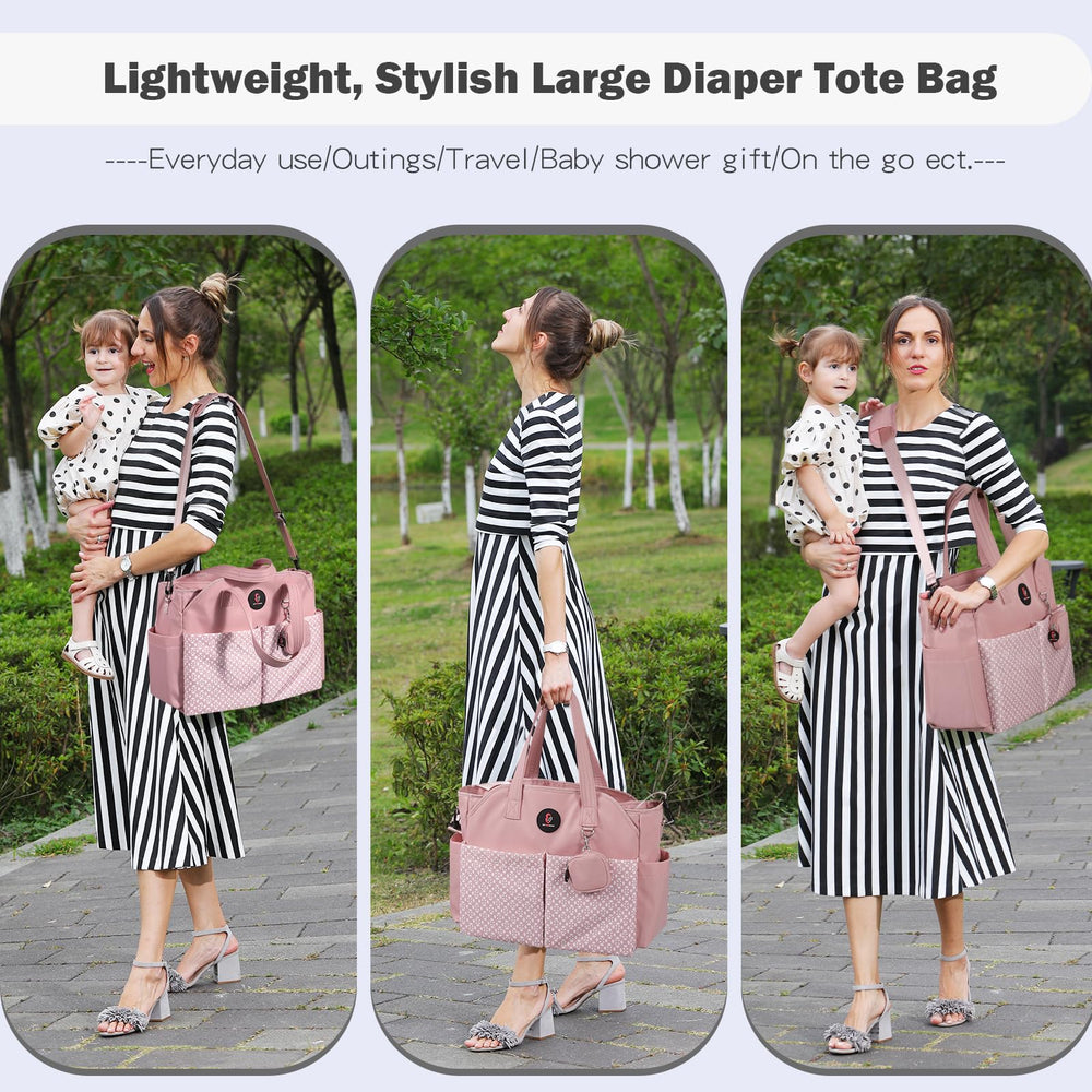 SUPROMOMI diaper tote interior pockets keep baby essentials organized