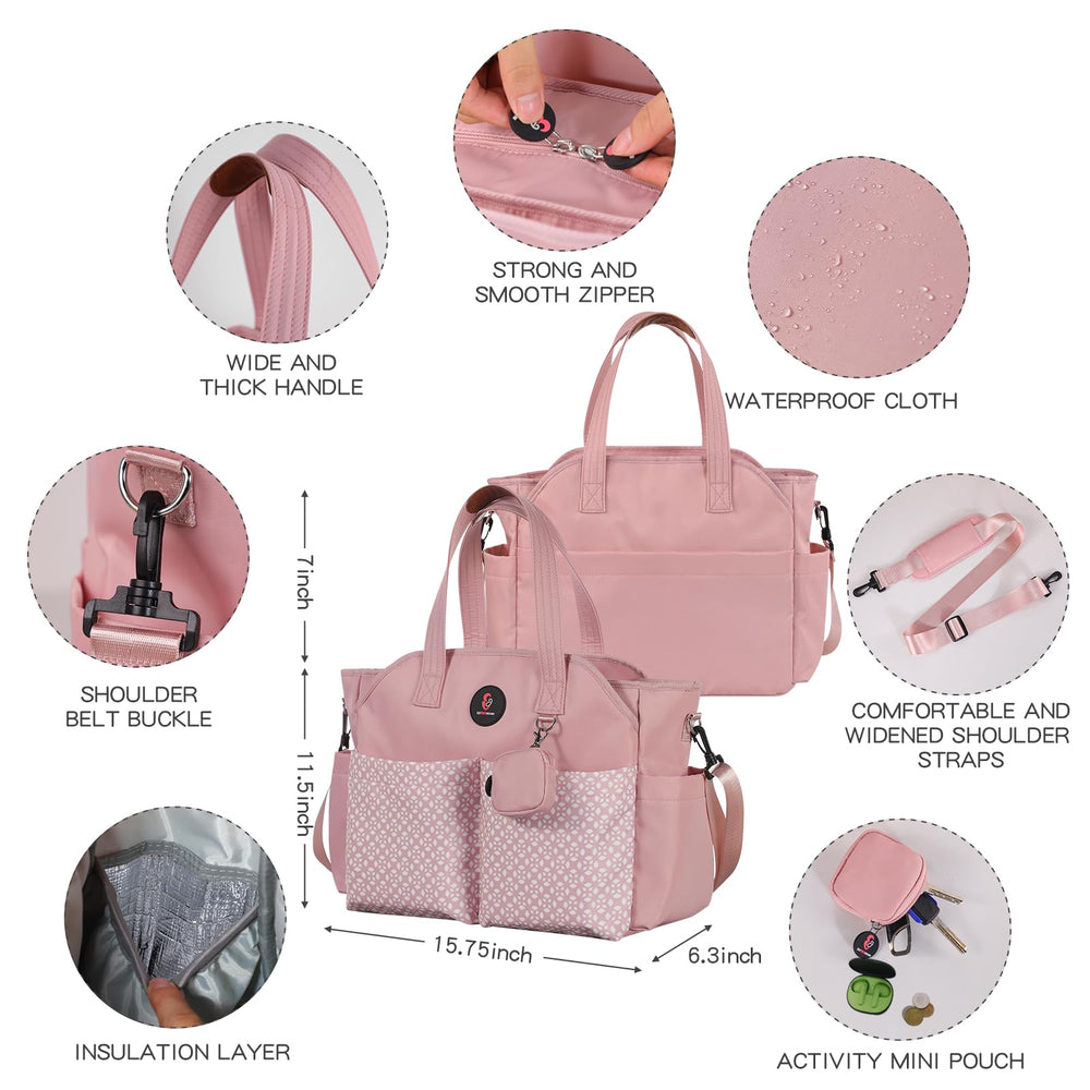 SUPROMOMI tote side pockets hold water bottles and small items