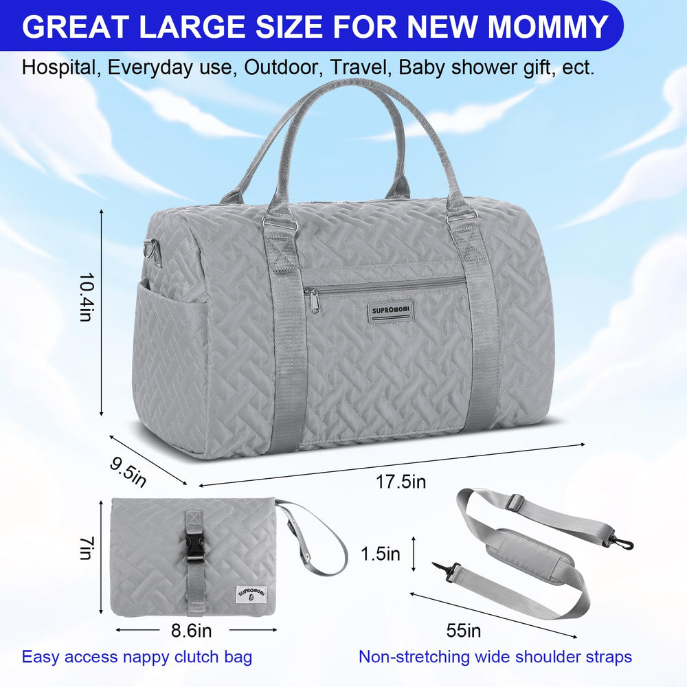 SUPROMOMI stroller-hanger-compatible rear luggage sleeve simplifies airport travel.