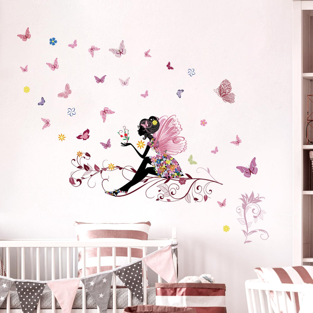 Supzone Colorful Butterflies wall art adds whimsy to playroom walls.