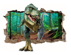Supzone broken 3D dinosaur wall sticker on wall adds playful focal point