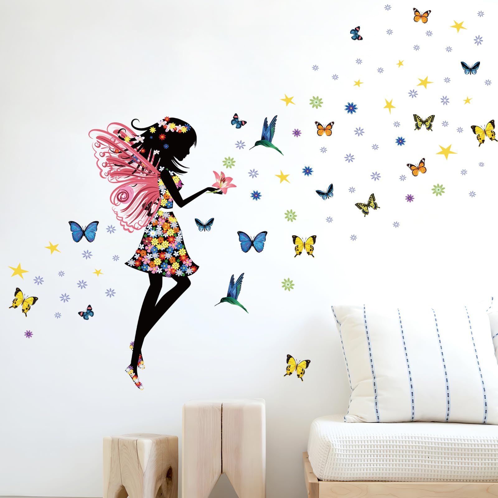 Supzone DIY wall stickers on two sheets for flexible placement.