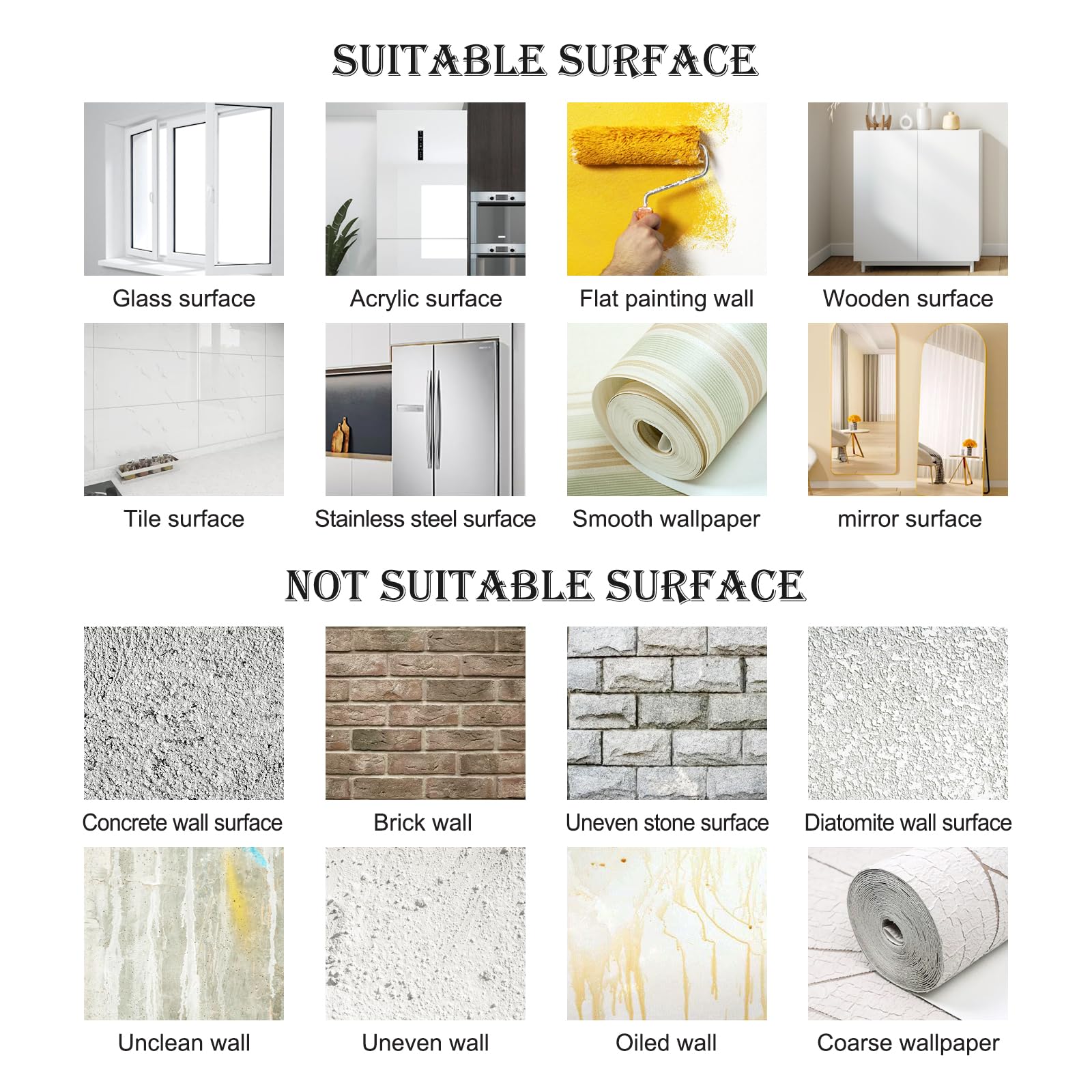 Supzone removable wall art leaves no marks on clean surfaces.