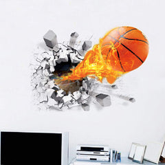 Supzone two-sheet basketball decal kit for easy DIY bedroom decor