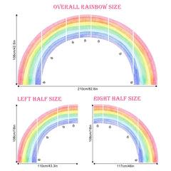 Supzone peel-and-stick rainbow wall art for easy home updates.