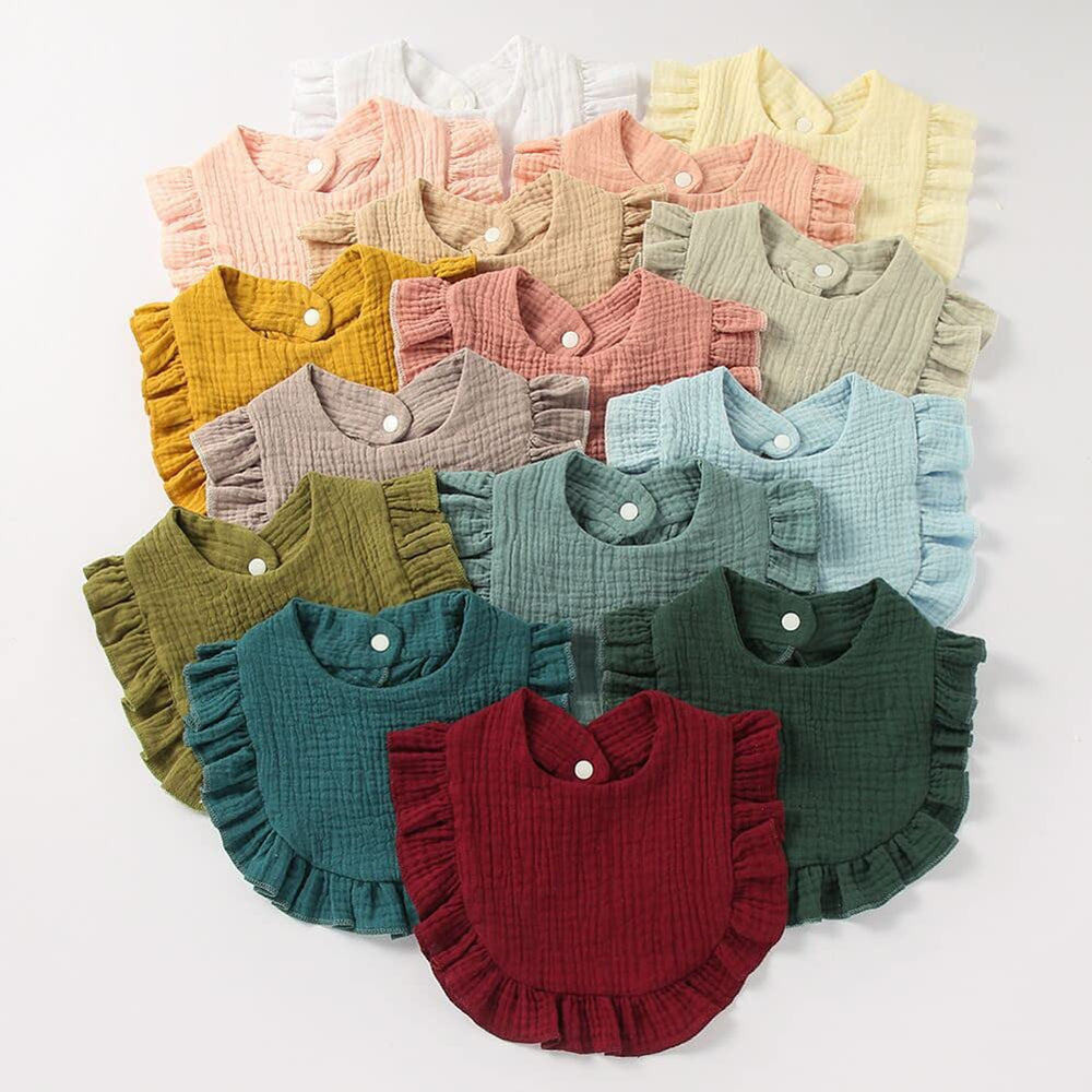 Surakey lace detail bib adds a soft touch to outfits