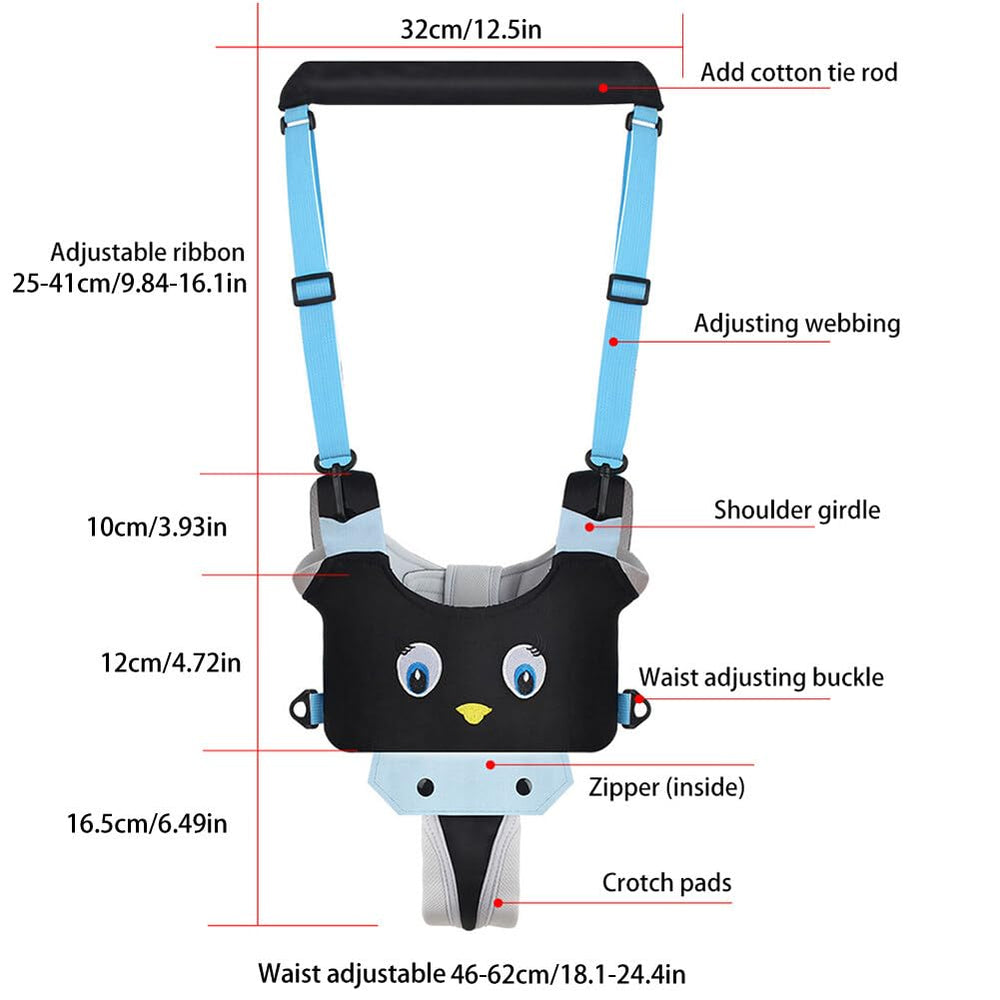 Surakey Walking Harness adjustable webbing demonstrates easy fit for growing toddlers