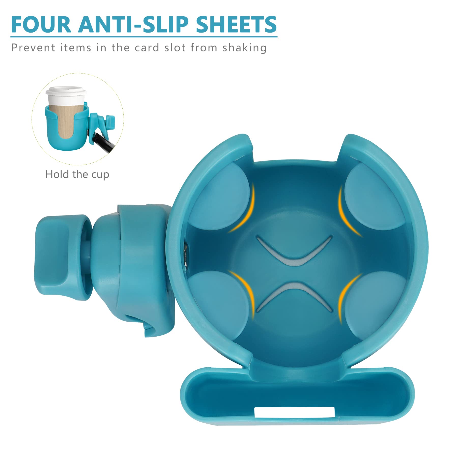 Suranew phone holder fits cases up to 0.5 inch thick