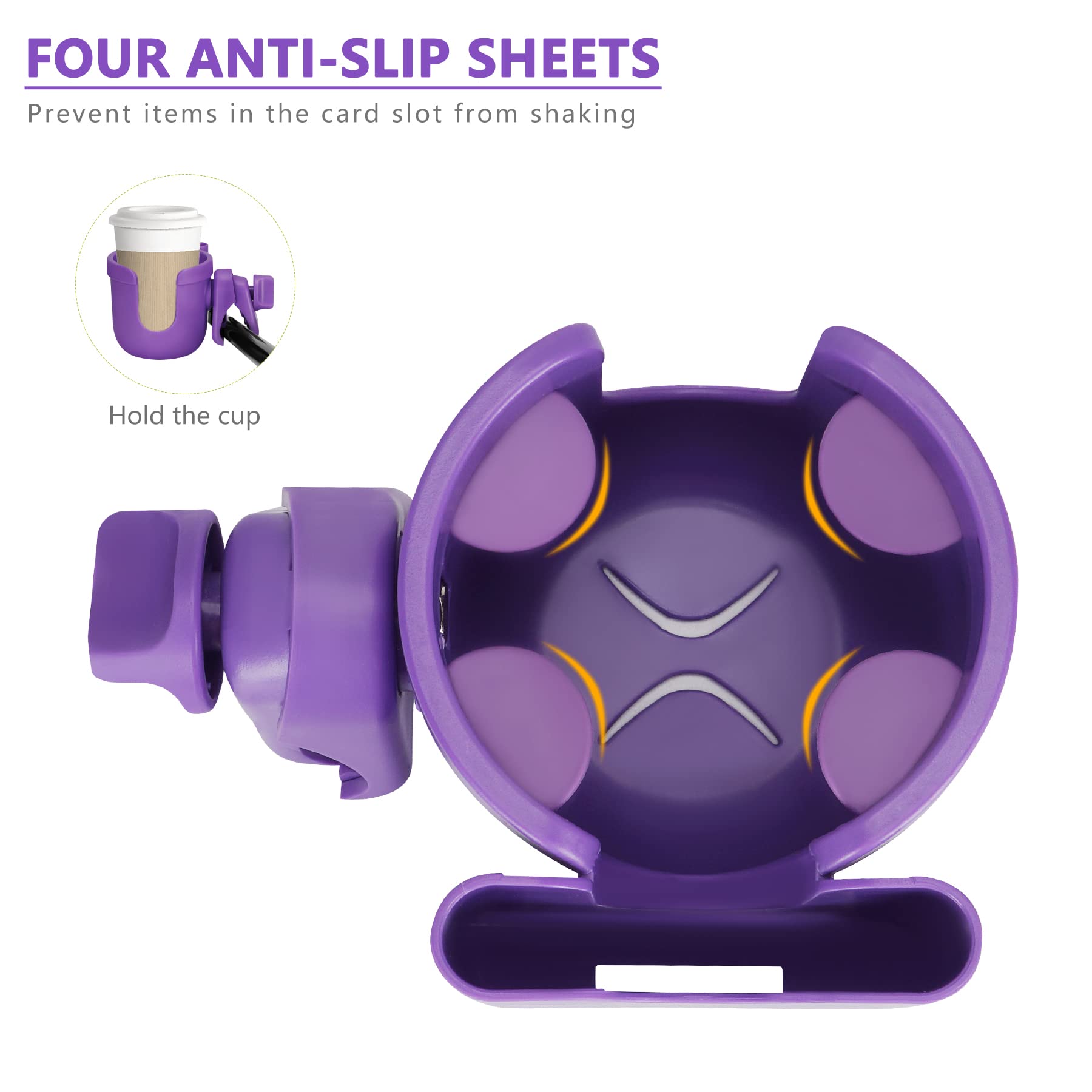 Suranew four-elastic-strap design secures cups while moving over sidewalks.