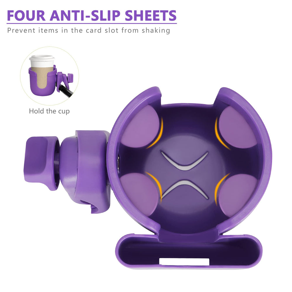 Suranew four-elastic-strap design secures cups while moving over sidewalks.