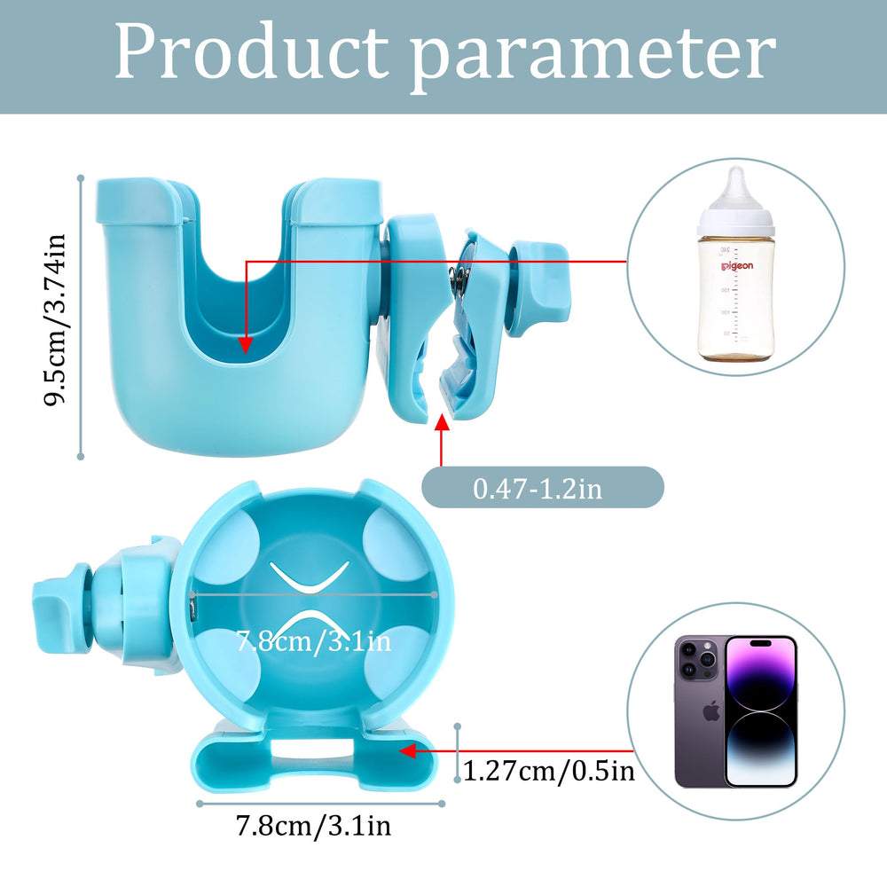 Suranew stroller cup holder with non-slip surface