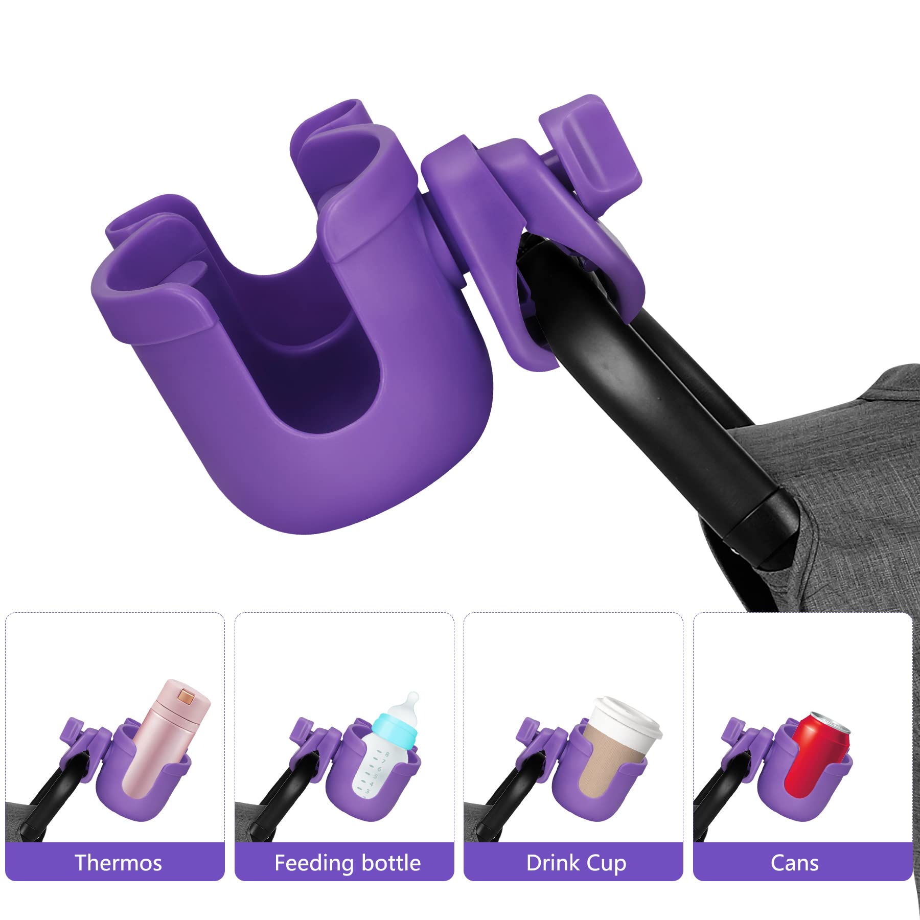Suranew phone holder supports devices up to 3.1 inches wide on the cup holder.