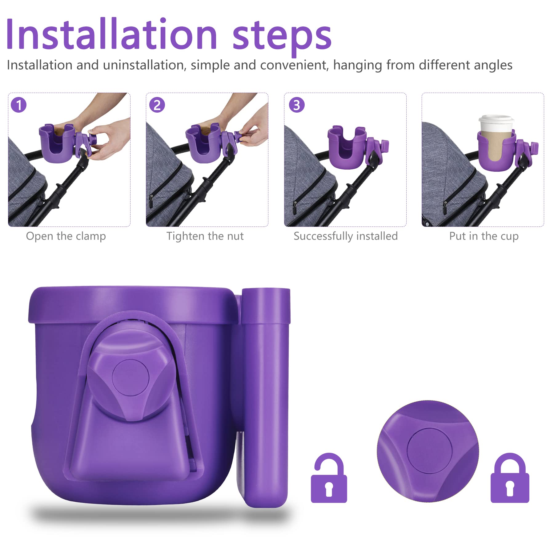 Suranew purple walker finish adds stylish, practical stroller upgrade for families.