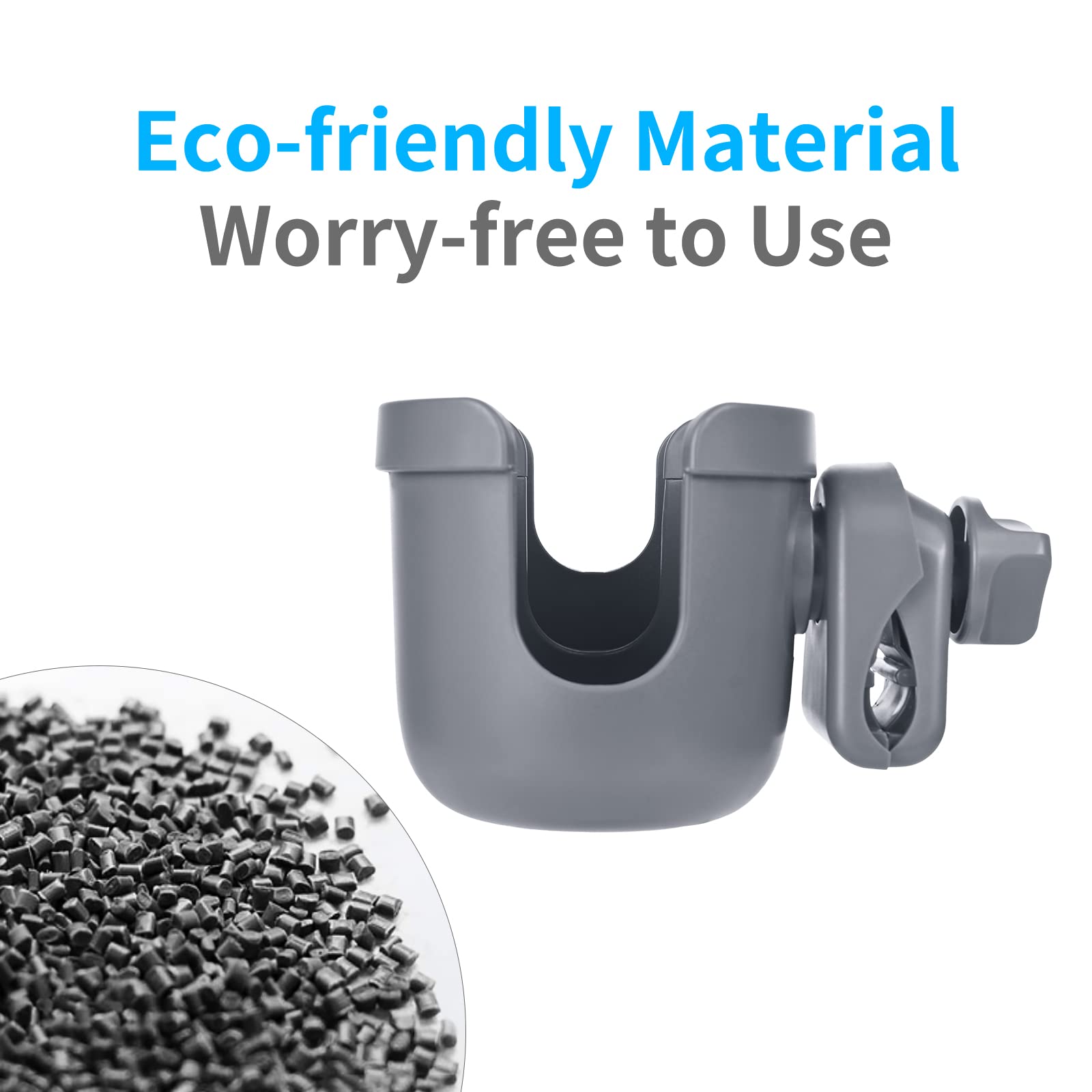 Suranew cup holder with four elastic straps anchors bottles during walks.