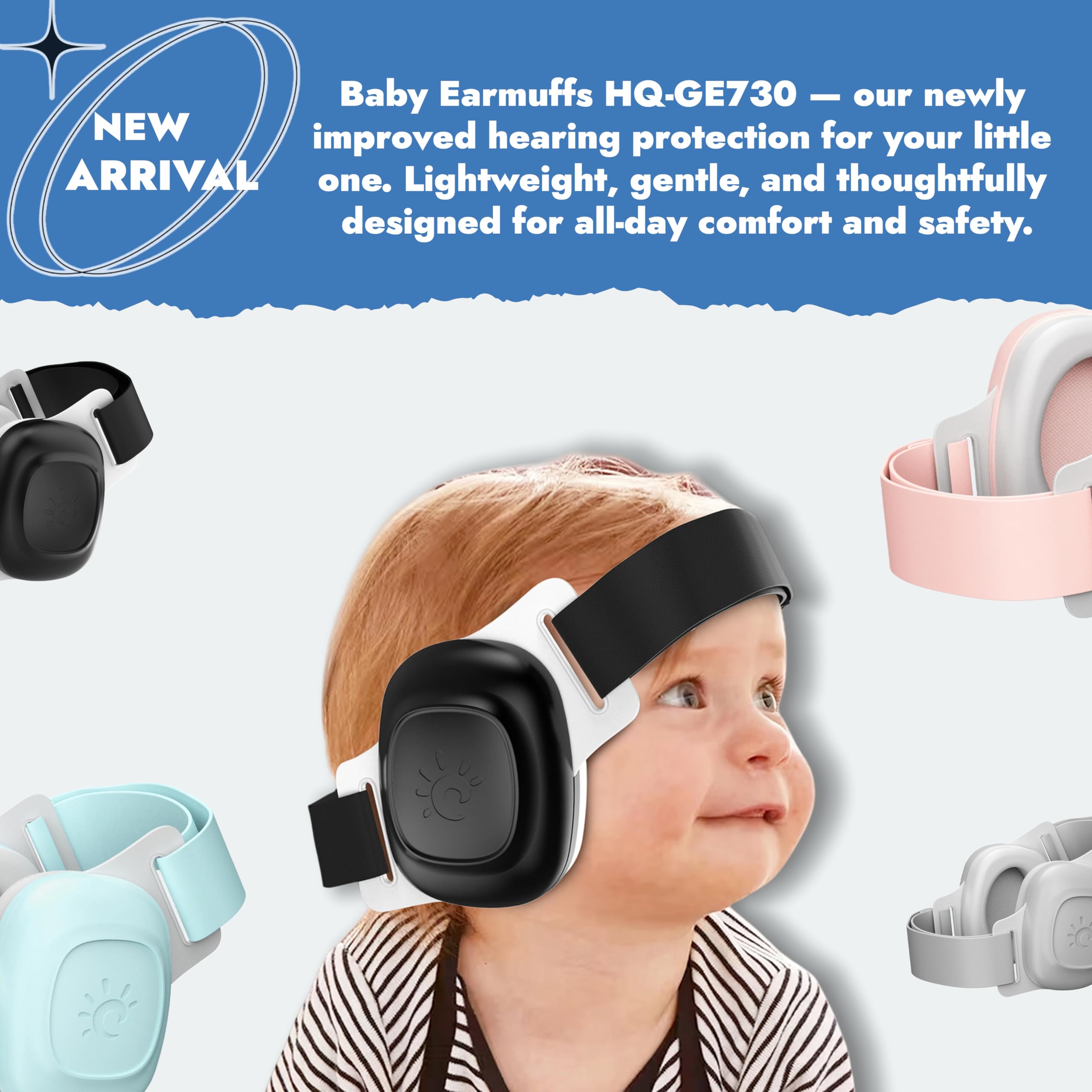 SURAVO ear muffs color variants showing five cute color options.