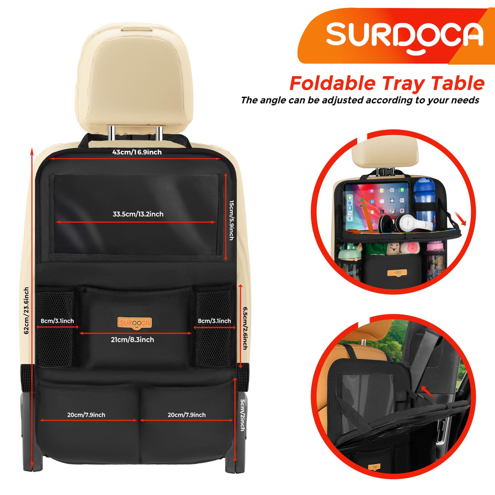 SURDOCA adjustable straps and reinforced back panel for secure fit.