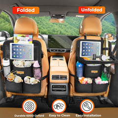 SURDOCA backseat organizer storage pockets for snacks and toys.