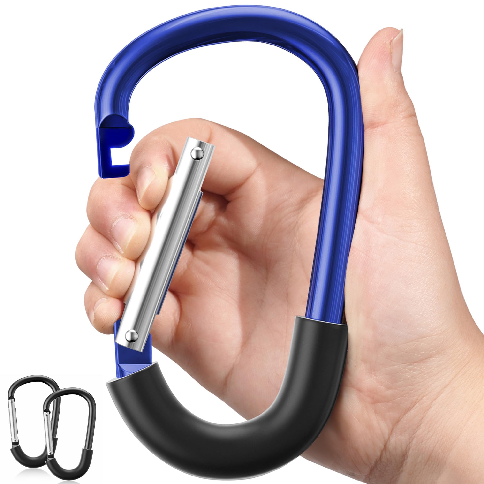 SURDOCA two-piece large stroller hooks for easy bag organization.