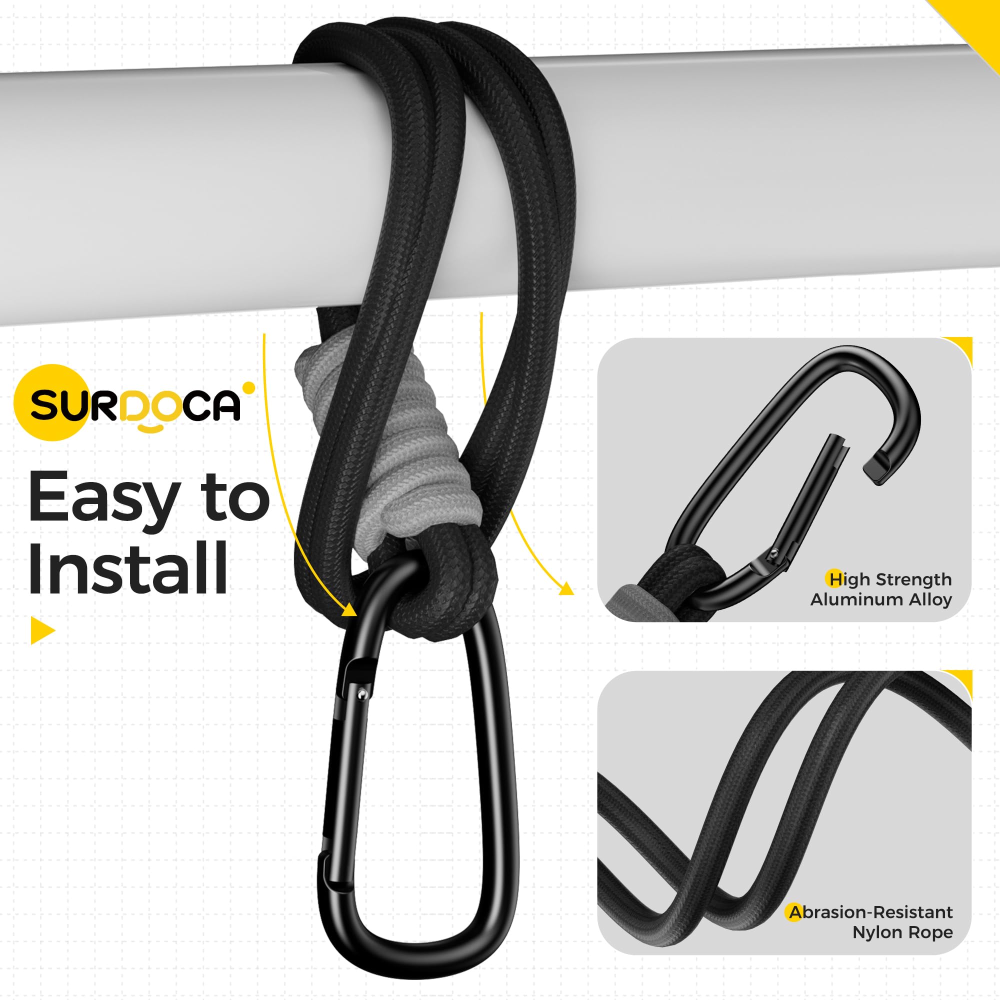 SURDOCA three-step installation for prams, wheelchairs, and bikes is quick and simple.
