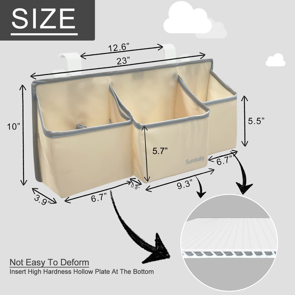 Surebaby ideal for crib, changing table, car, or wall mounting