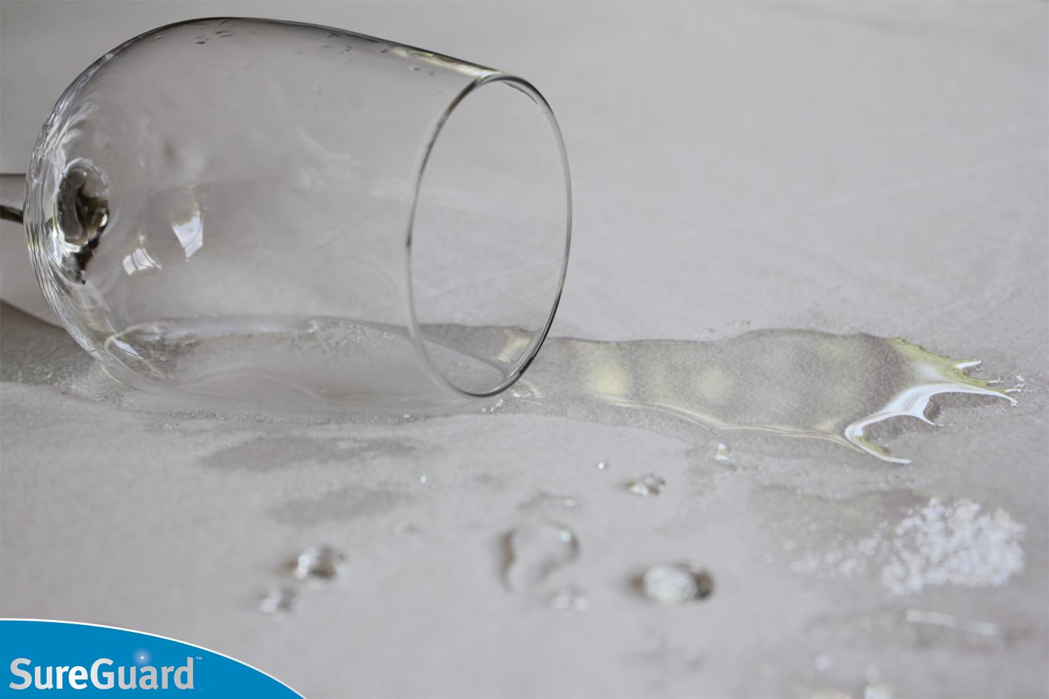 SureGuard waterproof top layer close-up, keeps mattress clean