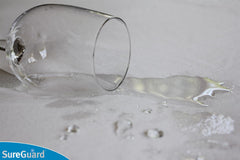 SureGuard waterproof top layer close-up, keeps mattress clean