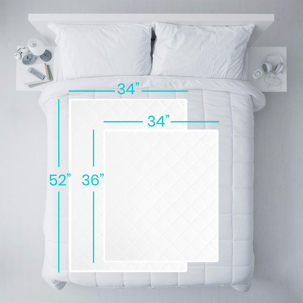 SURES bed pad non-slip base prevents shifting during sleep.