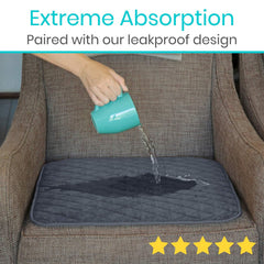 SURES machine washable chair pad for easy cleanup.