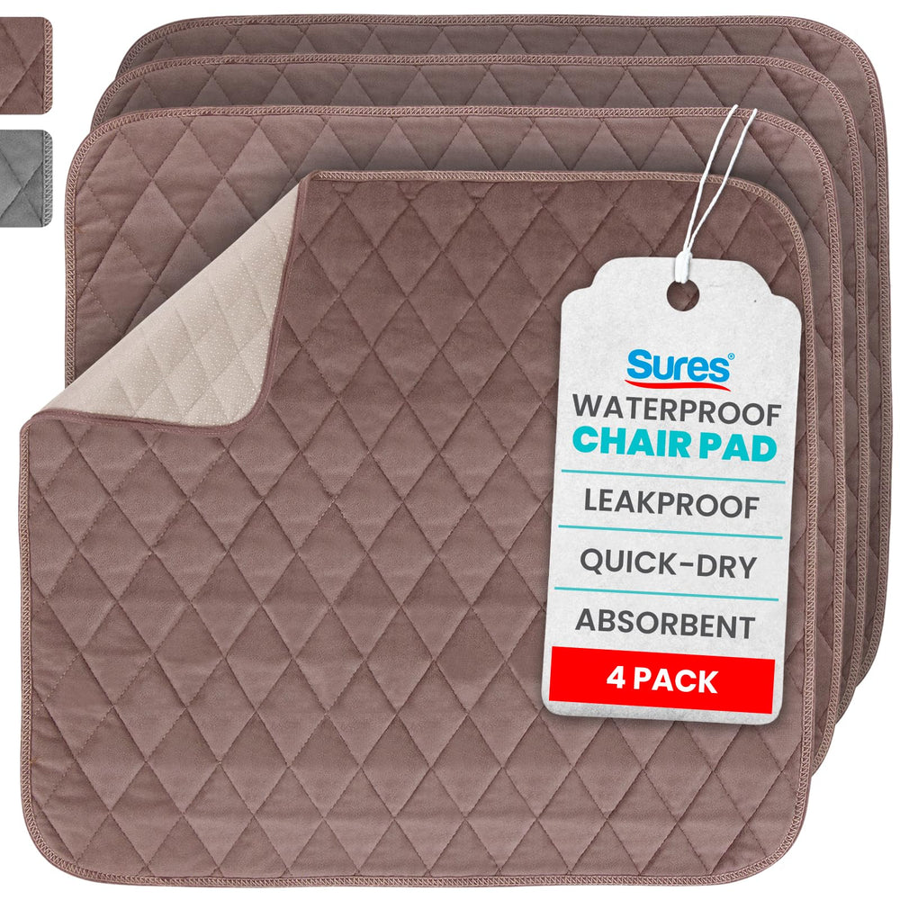 SURES waterproof chair pad 22x21 protecting a car seat from spills.