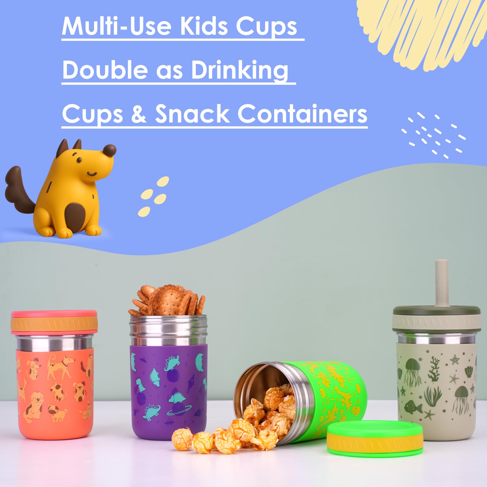 Sursip 2-pack with lids and straws supports family mealtime routines.